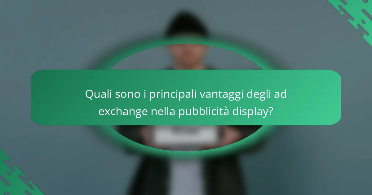 Quali sono i principali vantaggi degli ad exchange nella pubblicità display?